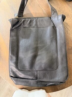 Vintage Frye Black Leather Crossbody